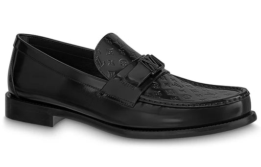 LV Major Loafers Black with Monogram