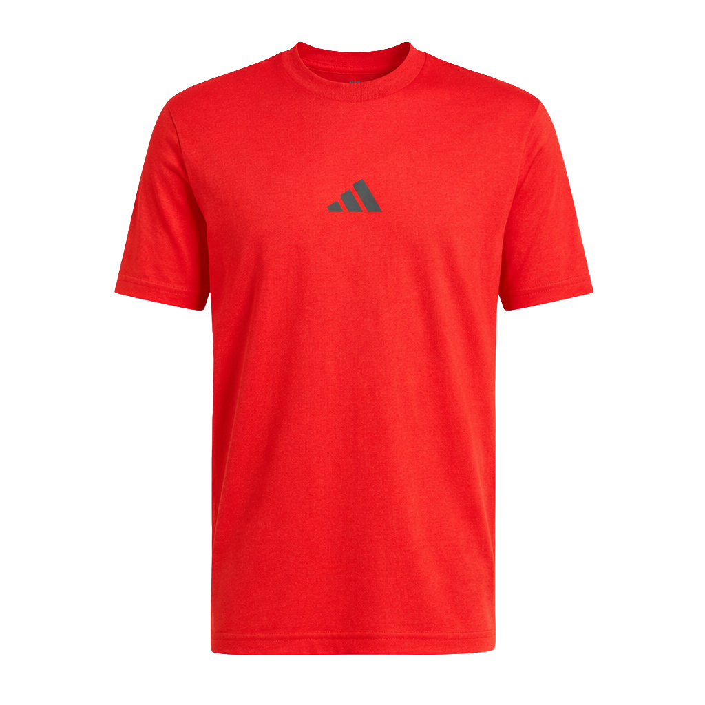 Essentials 3-Stripes Single Jersey Tee Red