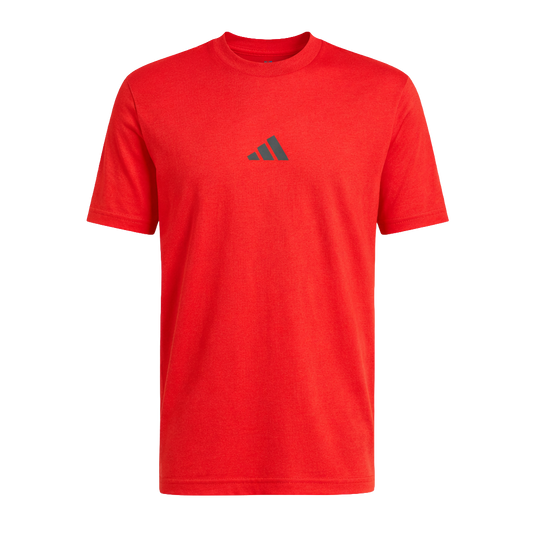 Essentials 3-Stripes Single Jersey Tee Red