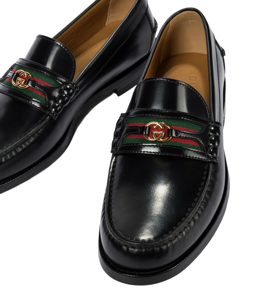 Gucci - Interlocking G leather loafers