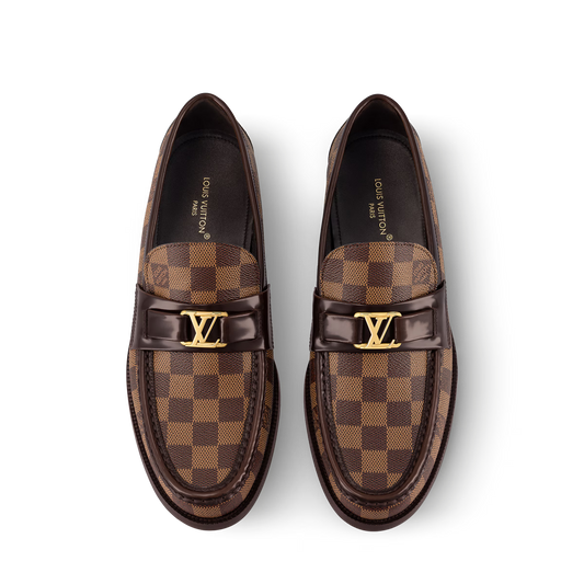 LV Checkered Major Loafer - Brown