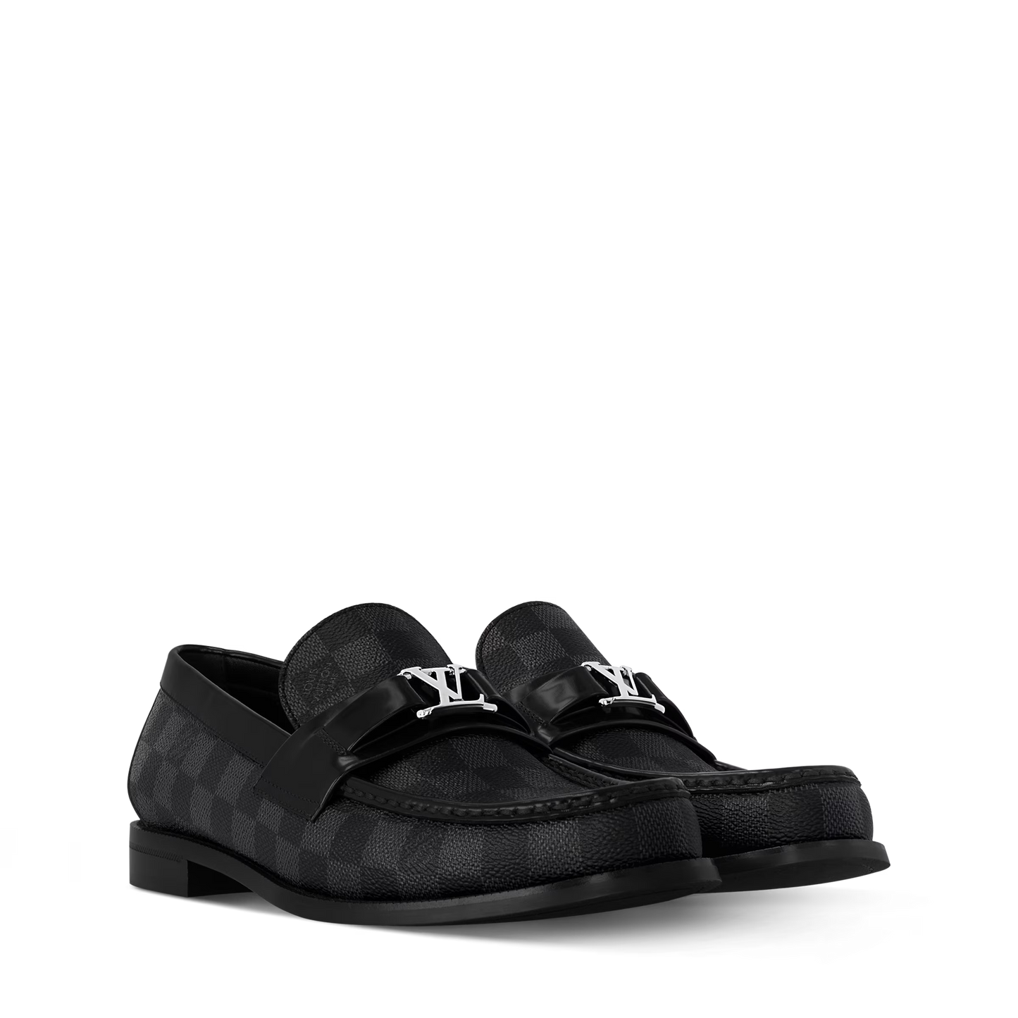 LV Checkered Major Loafer - Black